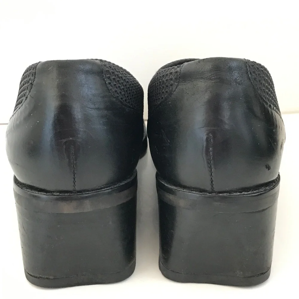 DONALD J. PLINER Black Loafer Chunky Heel Square Toe Women’s Size 6.5